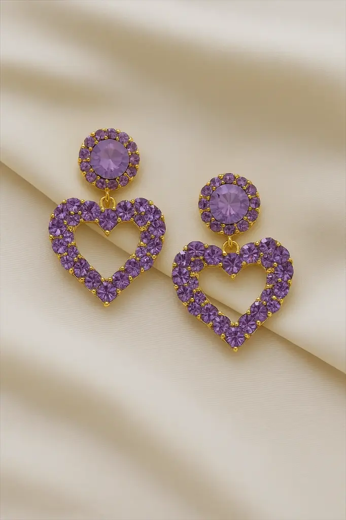 Violet Sparkle Hearts