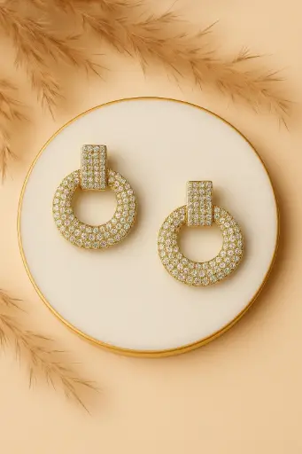 Golden Glow Hoops