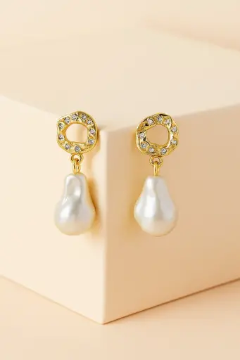 Luxe Pearl Drop Hoops