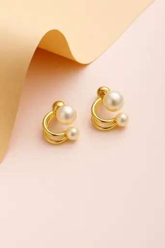 Pearl Orbit Hoops